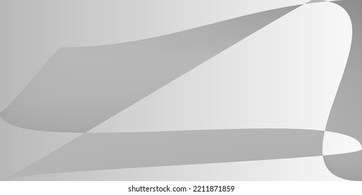 Graue minimale futuristische Form Modernes Design. Monochromatische Fluid-Technologie Dynamische Illustration. Allaluminium-Layers metallisch, modern, unscharfer Hintergrund. Silver Digital Gray Smooth Gradient Mesh.