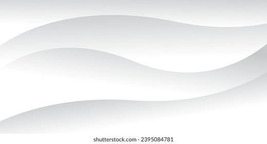 Gray minimal waves abstract background.