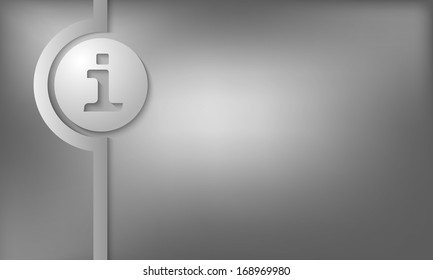 gray modern abstract background with info icon