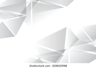 Gray Modern Geometric Shape Abstradct Background. Technology Banner Wallpaper. Vector