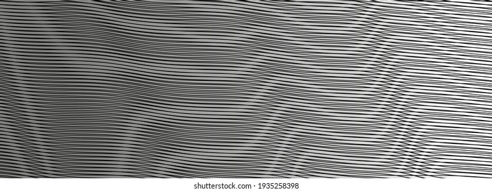 Gray monochrome abstract gradient background with wavy lines and moire effect. Design of books, websites banner, business card, accessories for phones and tablet. 