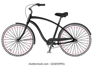 ilustración de la bicicleta de montaña gris