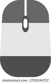 gray mouse icon illustration for pc setup