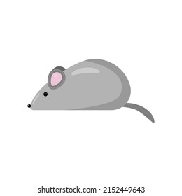 Gray mouse toy for cat. vector illustration. for a pet shop