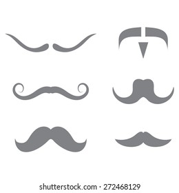 Gray Mustaches icons set