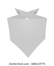 Gray neck scarf. vector illustration