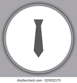 Gray necktie, vector illustration