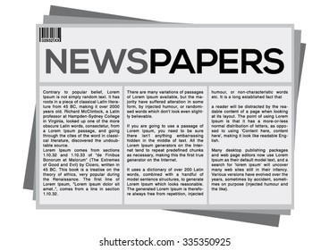 Gray Newspapers On White Background