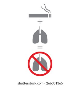 Gray No smoking sign