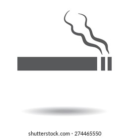 gray No smoking sign  with shadow