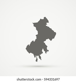 Gray North Kosovo Map Illustration