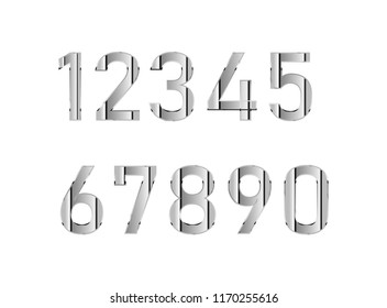 Gray Numbers On Isolated White Background Stock Vector (Royalty Free ...