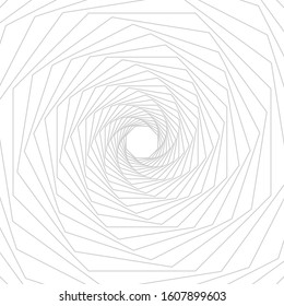 Gray octagon geometric line art on white background. Vector illustrator