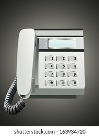 Gray office telephone