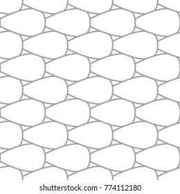 Gray on white geometric ornament. Seamless pattern for web, textile and wallpapers