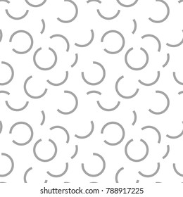 Gray on white geometric ornament. Seamless pattern