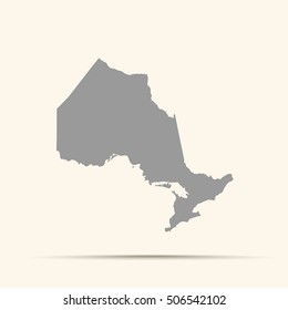 Gray Ontario Map Illustration