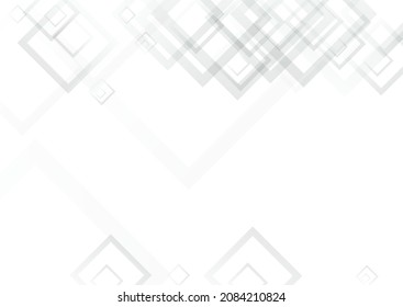 Grauer Ziermosaik, Vektorhintergrund. Einfaches Elementdesign. Weißes geometrisches Bildschirmhintergrund. Hellster, trendiger Hintergrund.