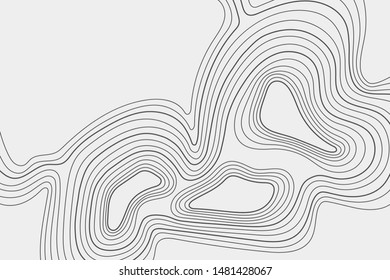 Gray Outlines Vector Topography Vector Illustration Stock Vector ...