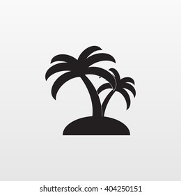 Gray Palm icon isolated on background. Modern flat pictogram, business, marketing, internet concept. Trendy Simple vector symbol for web site design or button to mobile app. Logo illustration
