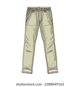 gray pants for men accessory isolated