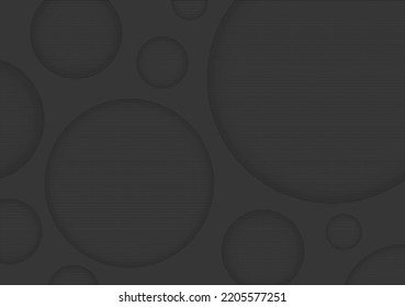 Gray paper cut background. Cover layout template with circle frames.