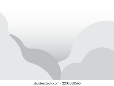 Fondo de corte de papel gris. Plantilla de diseño de capas de curvas de cobertura.