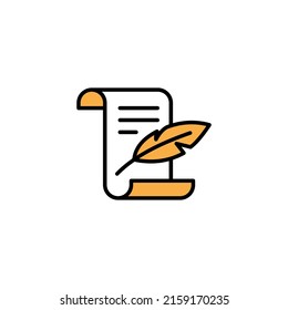 Gray paper notebook notepad icon silhouette vector, Document With Pencil on isolated background