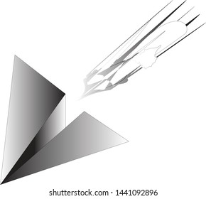 Gray paper planes are ready to deliver safely to the destination