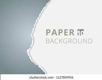 Gray paper torn backgrounds with space for text. Vector illustration. You can use for your websites, blogs, banners, posters, for prints on clothes and other things, packaging etc.