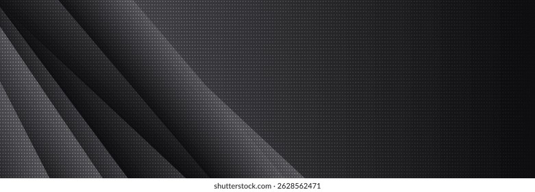 Diseño de Anuncio abstracto de ondas de papel gris. Elegante fondo de Vector ondulado