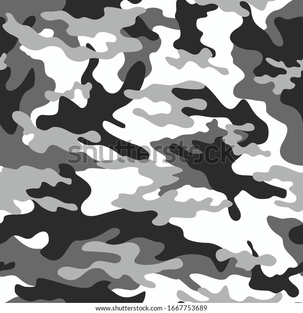 Gray Pattern Camouflage Military Texture On Stock Vector (Royalty Free ...