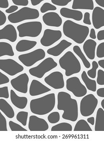 Gray pattern of leather of giraffe, vector illustration