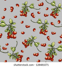 Gray pattern texture with red billberry