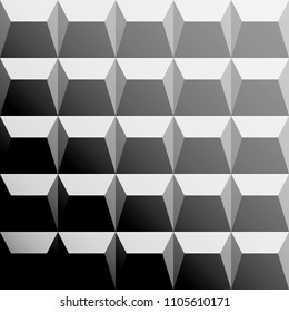 Gray pattern with triangles and trapezes. Vector illustration.