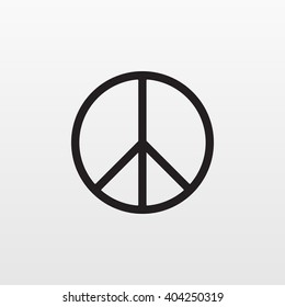 Gray Peace icon isolated on background. Modern flat pictogram, business, marketing, internet concept. Trendy Simple vector symbol for web site design or button to mobile app. Logo illustration.