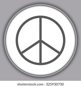 Gray Peace sign - vector