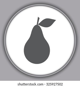 Gray Pear icon. Illustration for design
