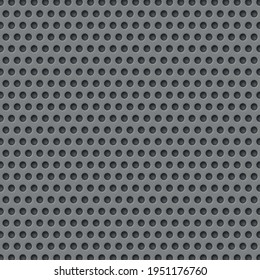 Gray perforated background, many of the same holes - Vector illustration