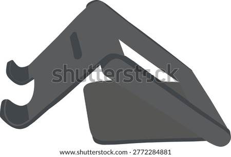 Gray Phone Holder Stand Illustration, Mobile Device Stand Icon