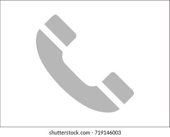Gray phone icon Used for design.