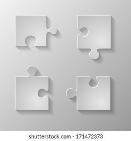 Gray piece the puzzle. Vector