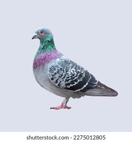 gray pigeon. Decorative print.Vector illustration