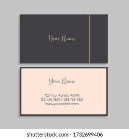 
gray and pink business card templates elegant simplicity