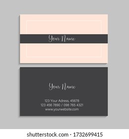 
gray and pink business card templates elegant simplicity