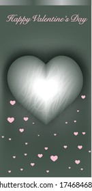 Gray & Pink Elegant valentine card