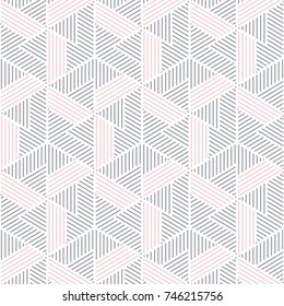 gray and pink geometric pattern abstract vector background. Modern stylish texture.