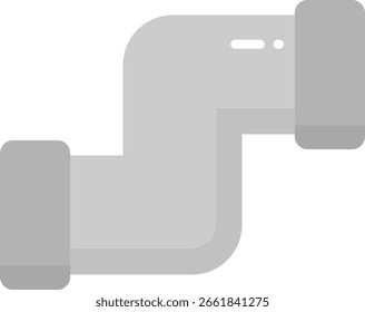 Icono de tubería gris para fontanería o construcción