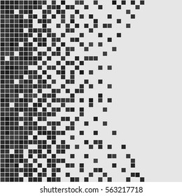 Gray pixel background.  Abstract vector Illustration. Modern technology design. Digital art. EPS 10.