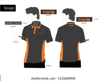 Gray Polo uniform Garment vector